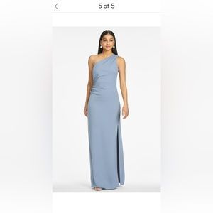 Sachin & Babi One-Shoulder Stretch Crepe Gown. Formal, Bridesmaid, MOTB